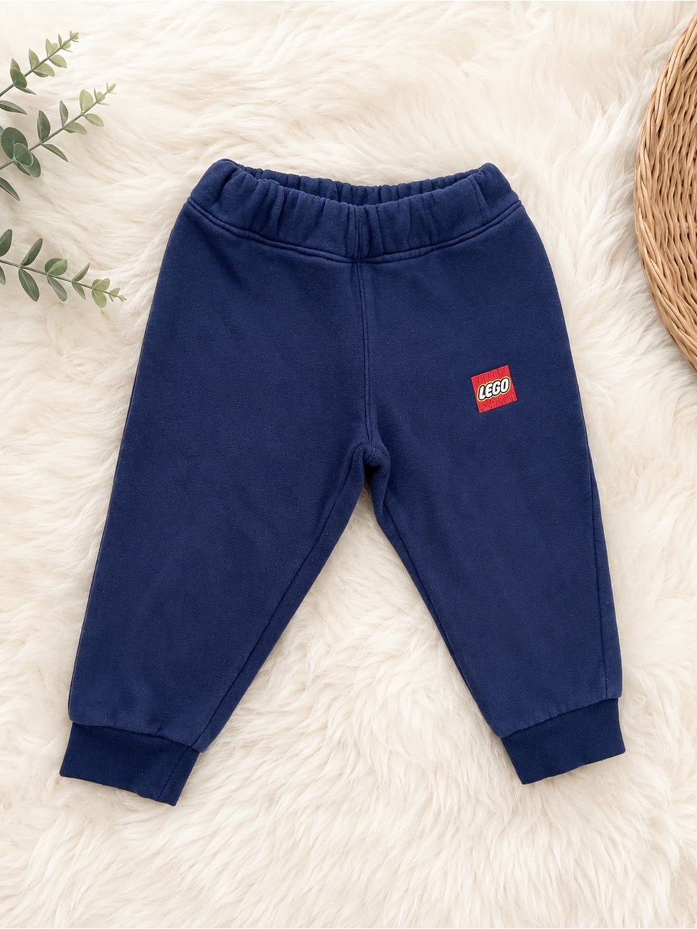 Vintage 90s LEGO Toddler Boy Sweatpants Navy Joggers 3T Pants Red Logo Patch